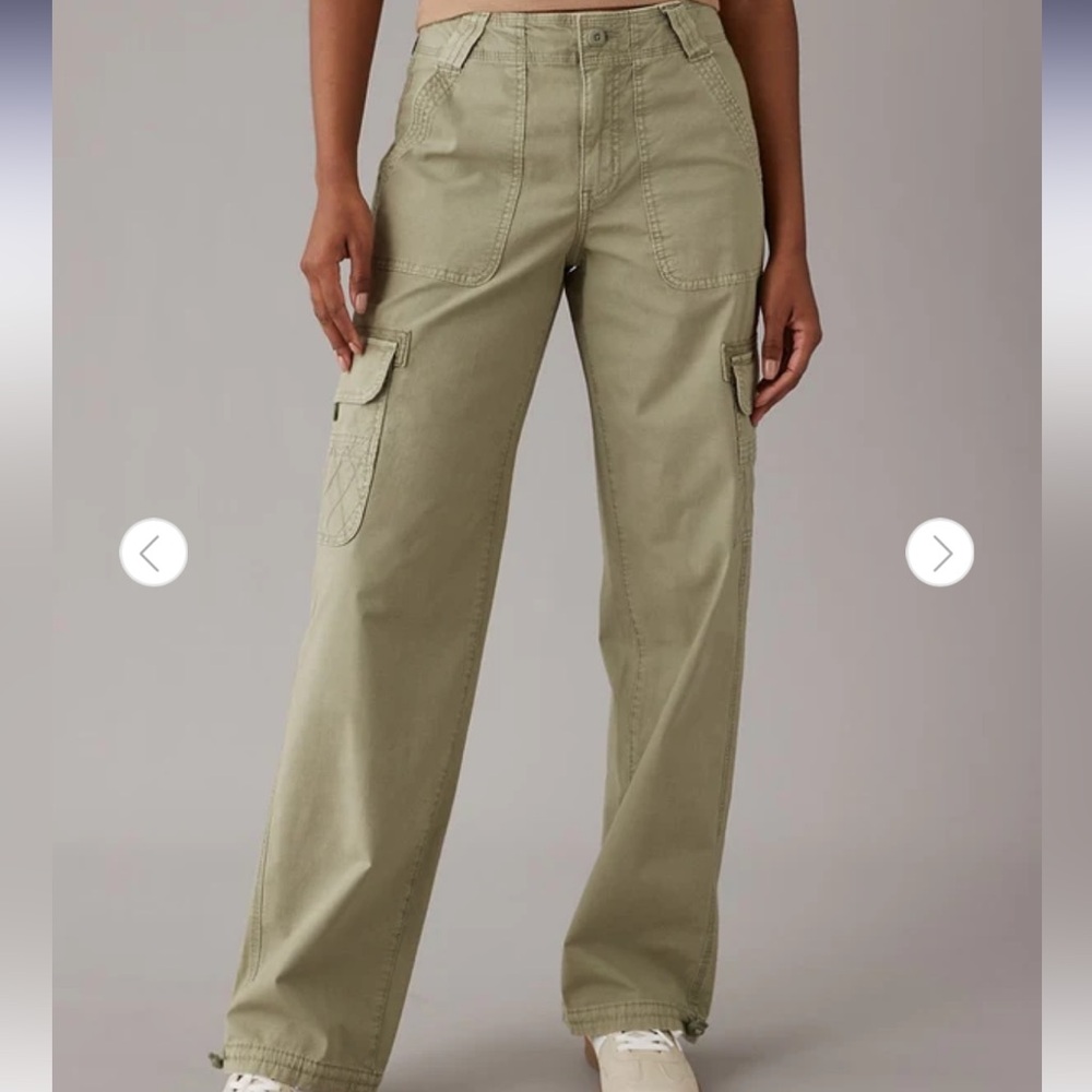 American Eagle Outfitters Light Green Women Baggy Jogger Pants